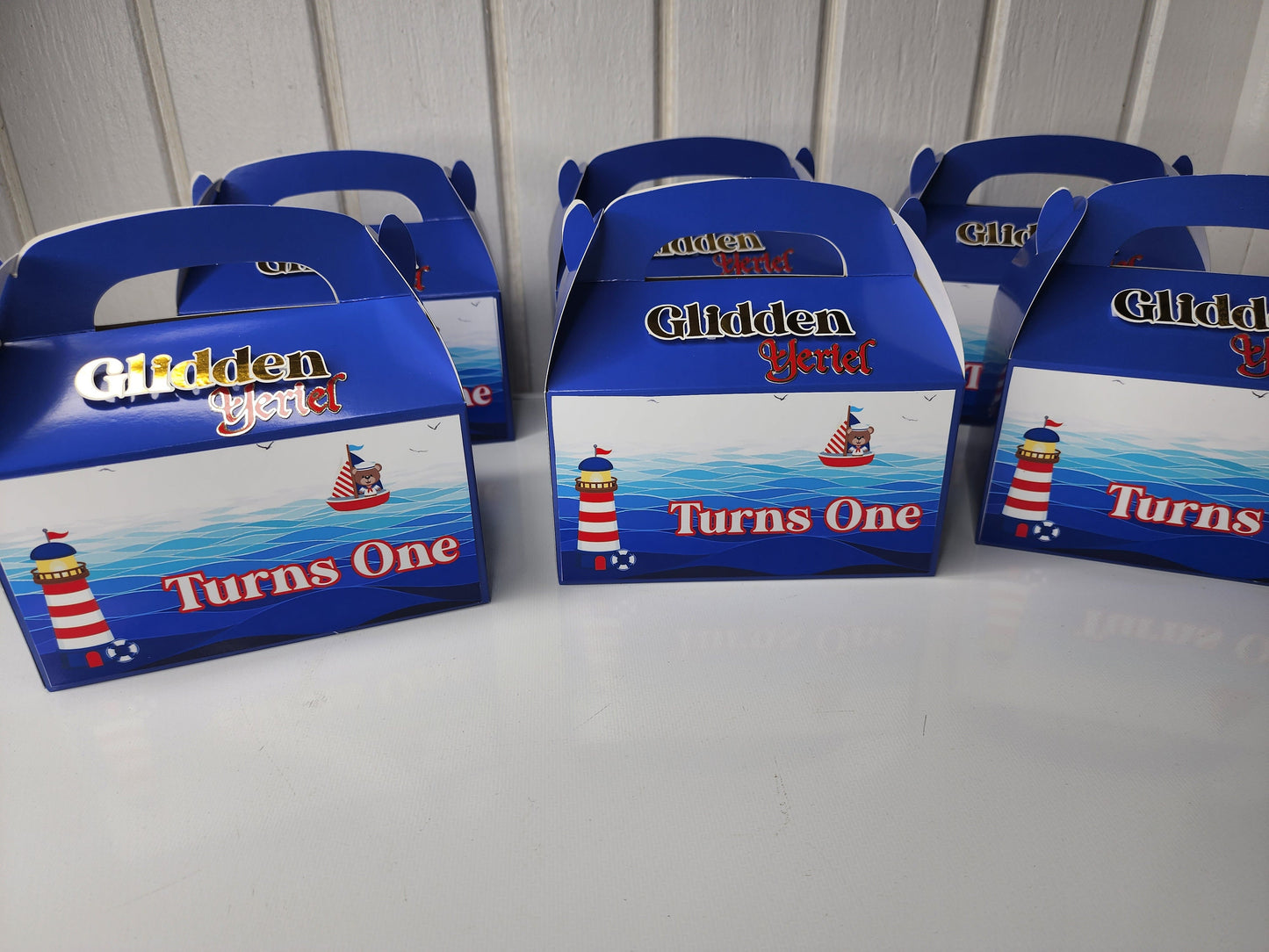 Nautical Favor Box, Nautical Party Decorations, Nautical Birthday Decorations, Anchors Favor Box, lighthouse Favor Box, Nautical Themed