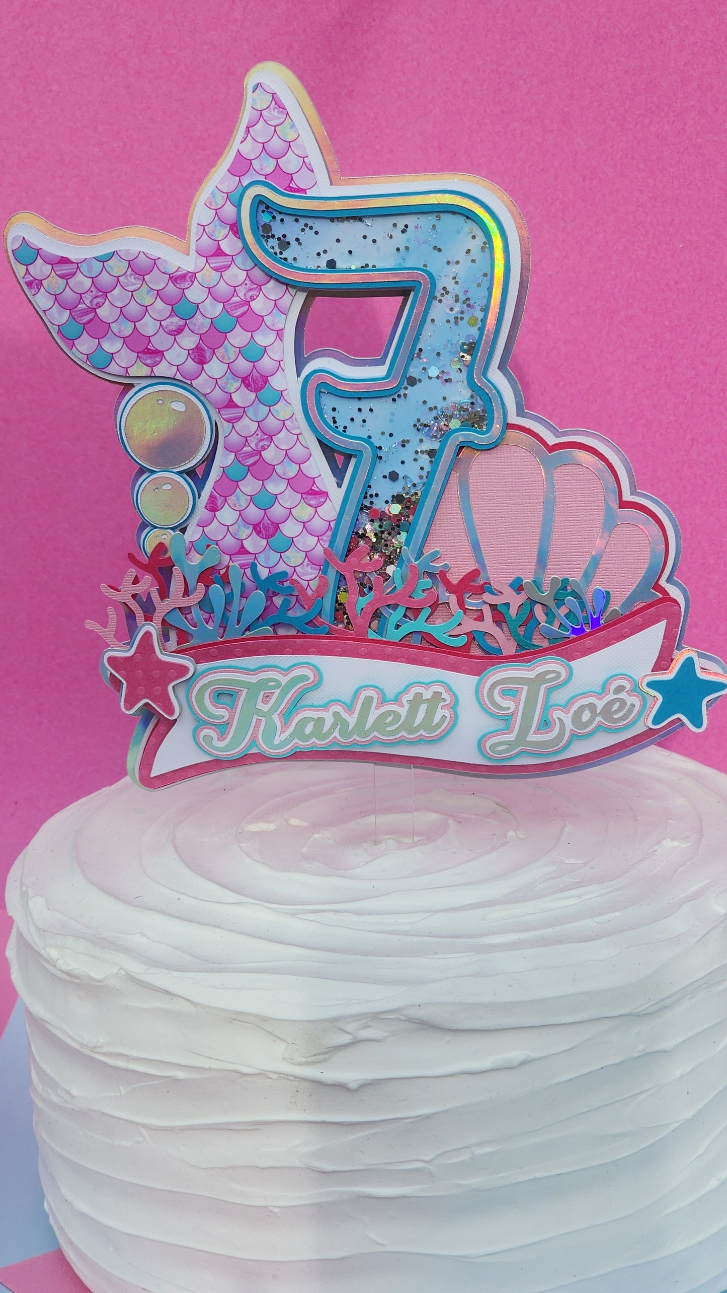 Cake topper de Sirena