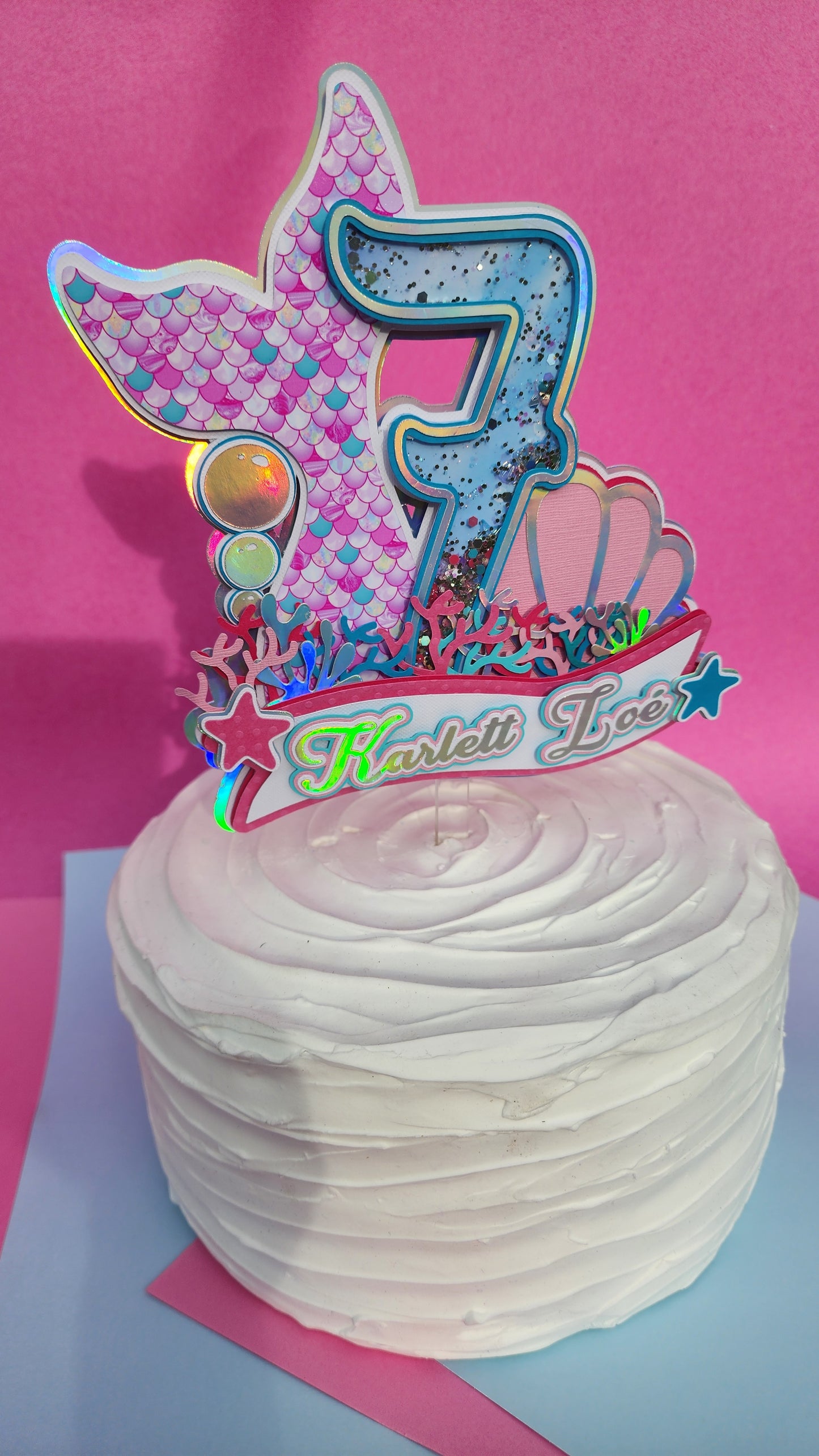 Cake topper de Sirena