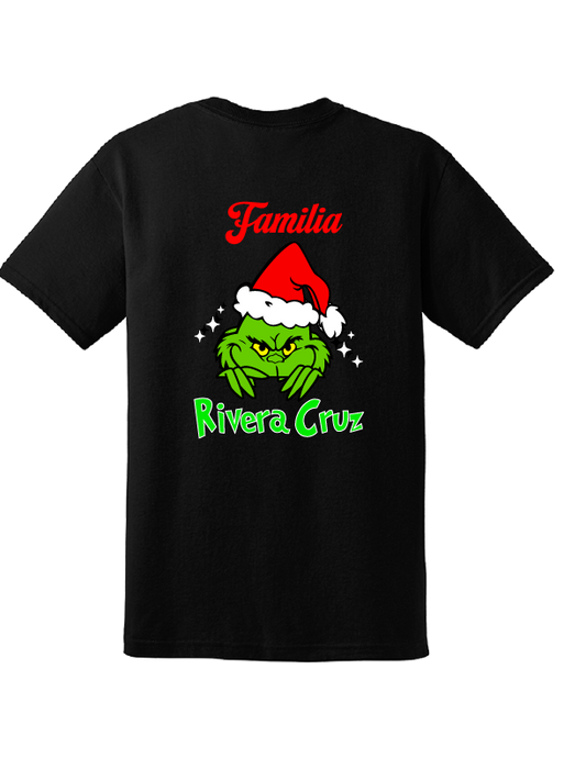 The Grinch Familia Camisa Personalizada de Navidad con apellidos