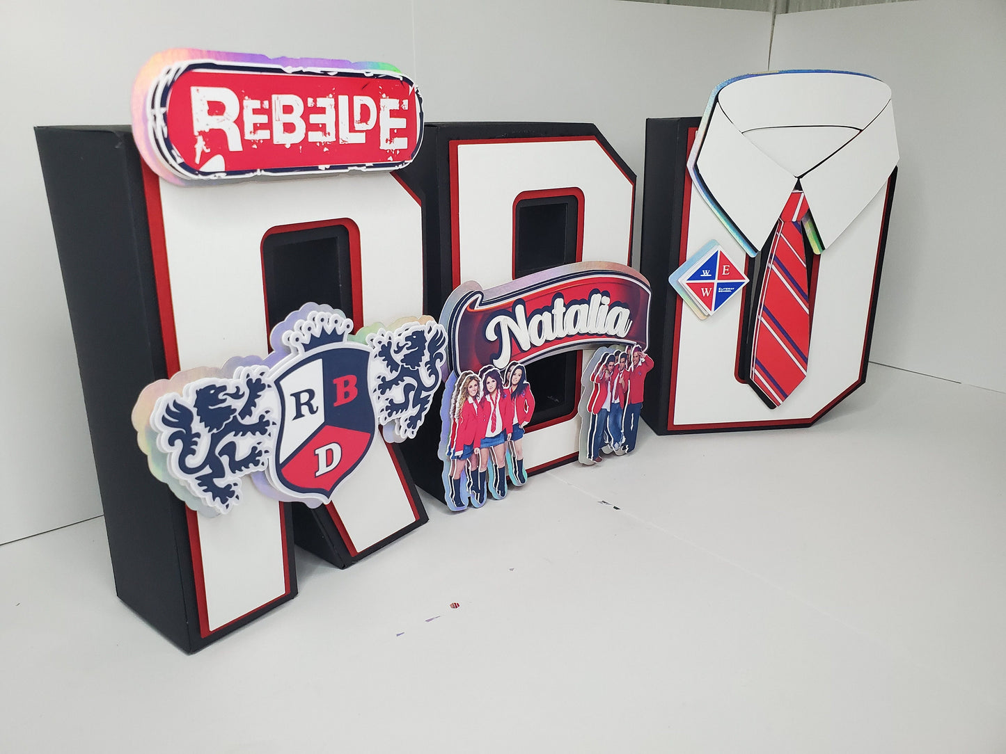 RBD 3D letters, RBD birthday party, Rebelde Party decorations, RBD Rebelde theme, Rbd Birthday Party Decorations, Elite Way School Party