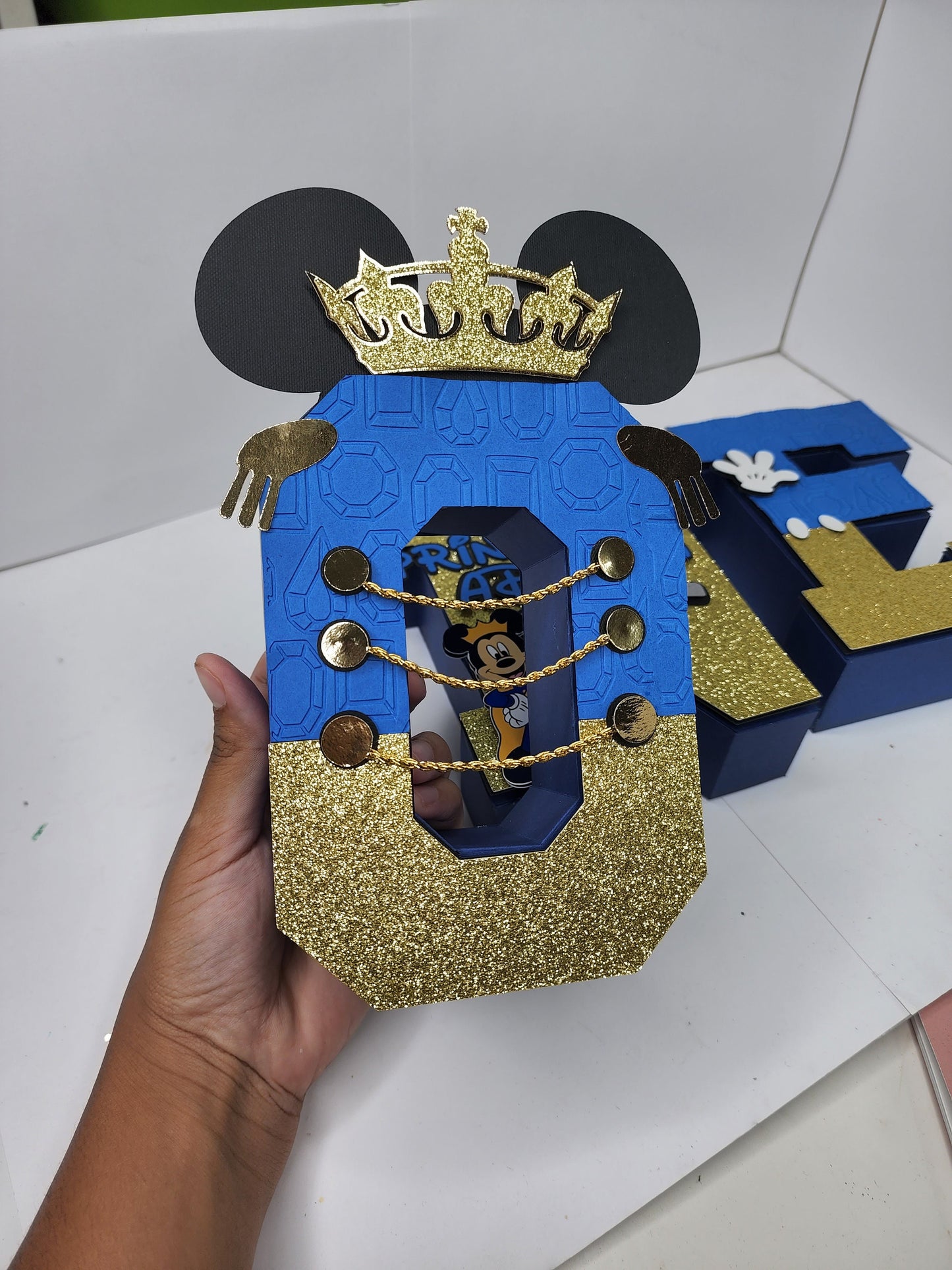 Mickey Prince one 3d letter, Mickey Prince Party decorations, Mickey Mouse 3d letter, Prince Mickey birthday party, Mickey Mouse party decor