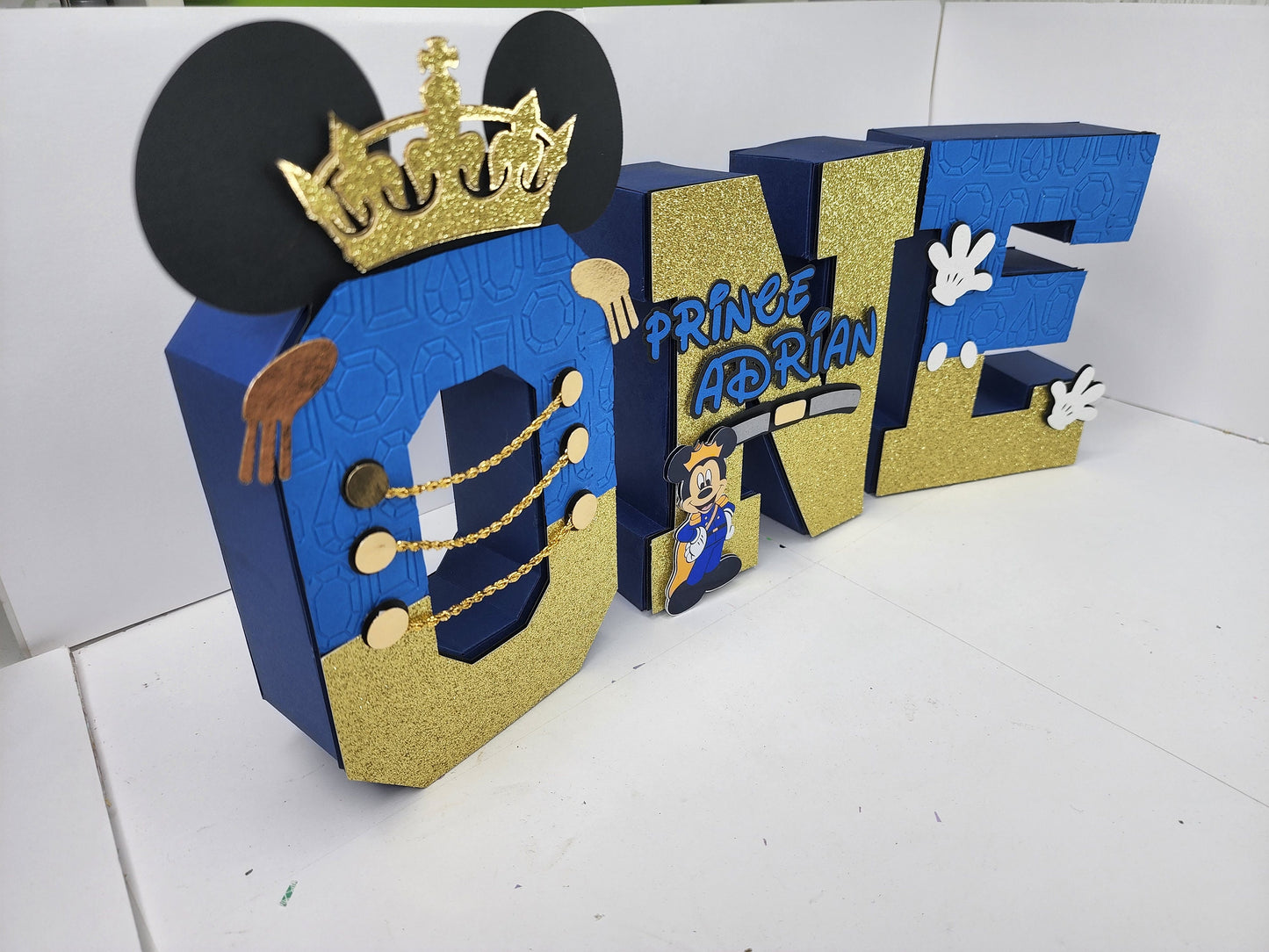 Mickey Prince one 3d letter, Mickey Prince Party decorations, Mickey Mouse 3d letter, Prince Mickey birthday party, Mickey Mouse party decor