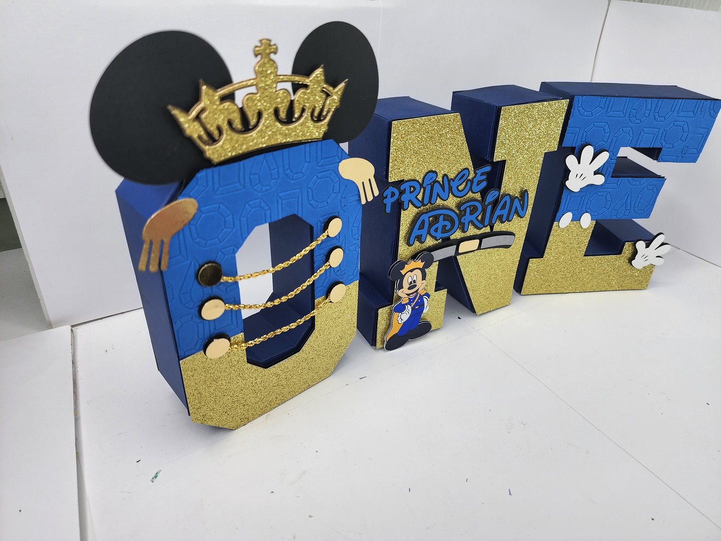 Mickey Prince one 3d letter, Mickey Prince Party decorations, Mickey Mouse 3d letter, Prince Mickey birthday party, Mickey Mouse party decor