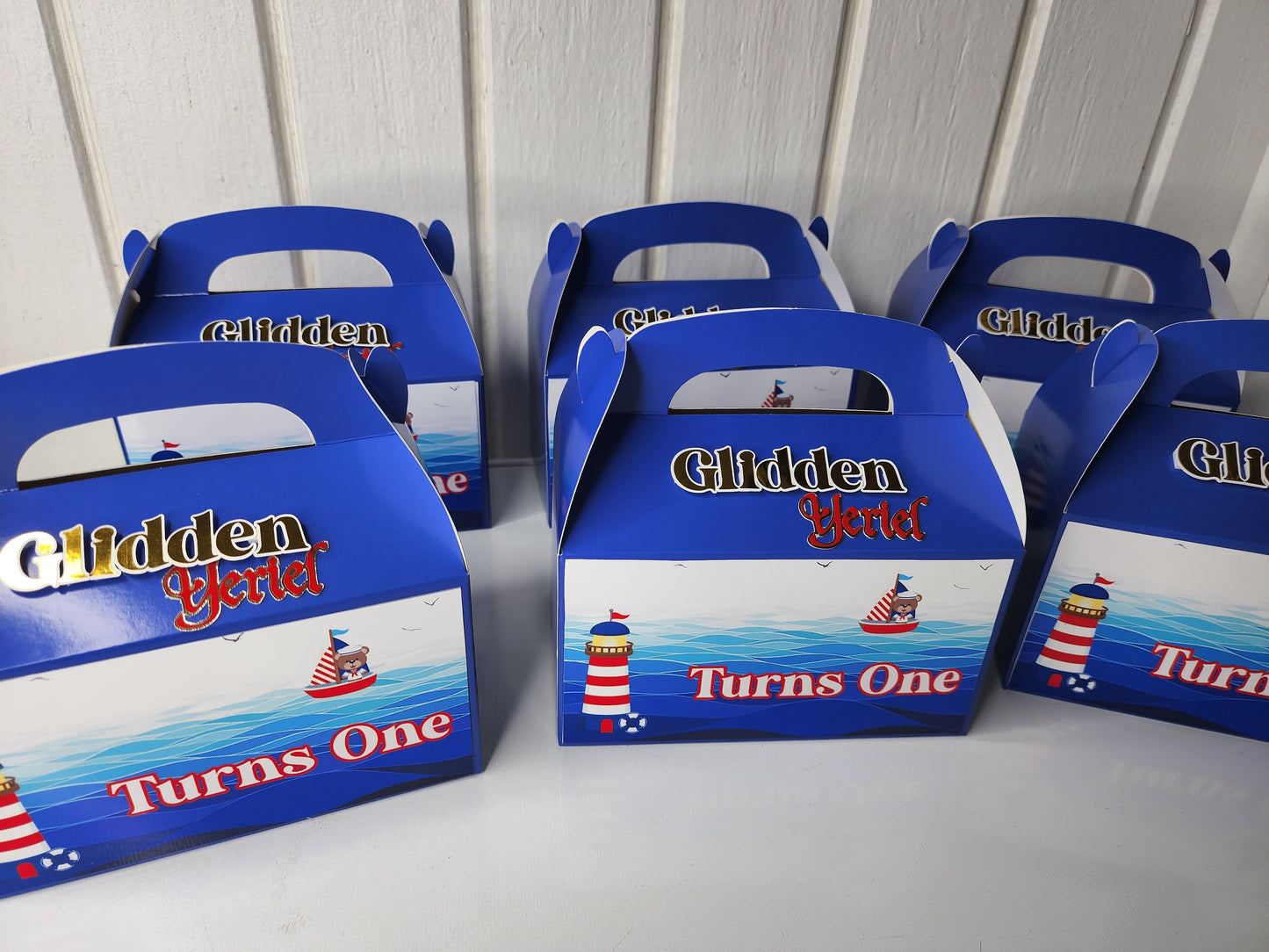 Nautical Favor Box, Nautical Party Decorations, Nautical Birthday Decorations, Anchors Favor Box, lighthouse Favor Box, Nautical Themed