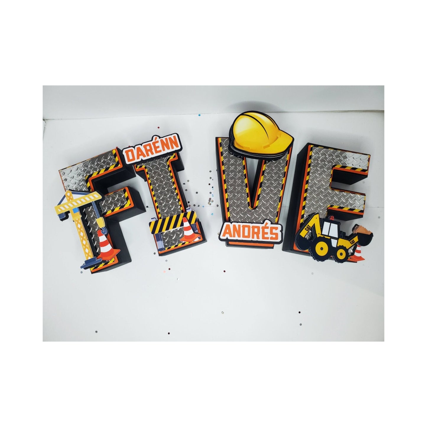 Construction 3D letters, Construction Party Decorations,  Excavator Birthday Party, Construction Party Theme, Construction Birthday Party