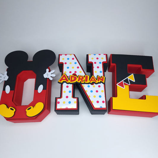 Mickey Mouse 3D letters, Mickey Mouse Party Decorations, Mickey Mouse Birthday Decorations, Mickey Mouse Party theme, Mickey Party theme