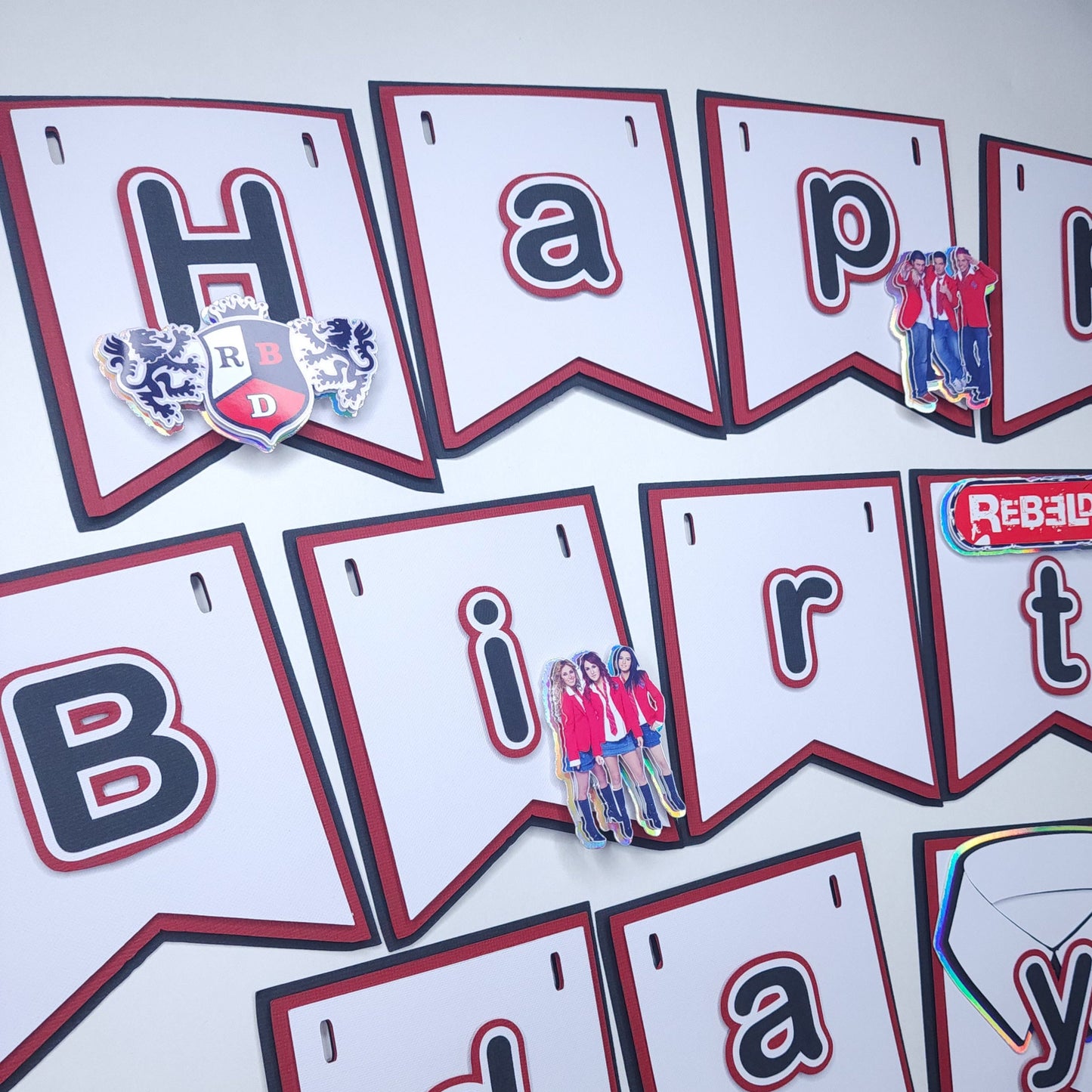 RBD Happy Birthday Banner, RBD Party Decorations, Rebelde Birthday Banner, RBD theme Party, Rebelde theme Party, Rbd Birthday Decorations