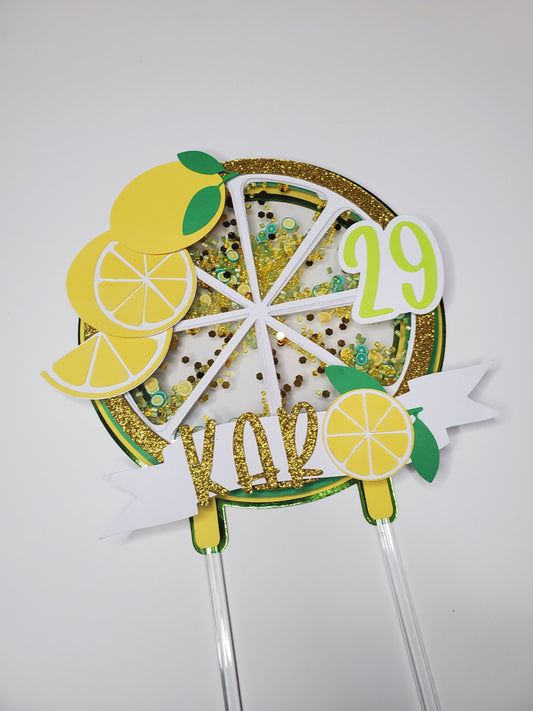 Lemon cake topper, Lemon Birthday Decoration, Lemon Birthday Party, Lemon centerpiece, lemon Party theme, Lemon Party Supplies, lemon favor