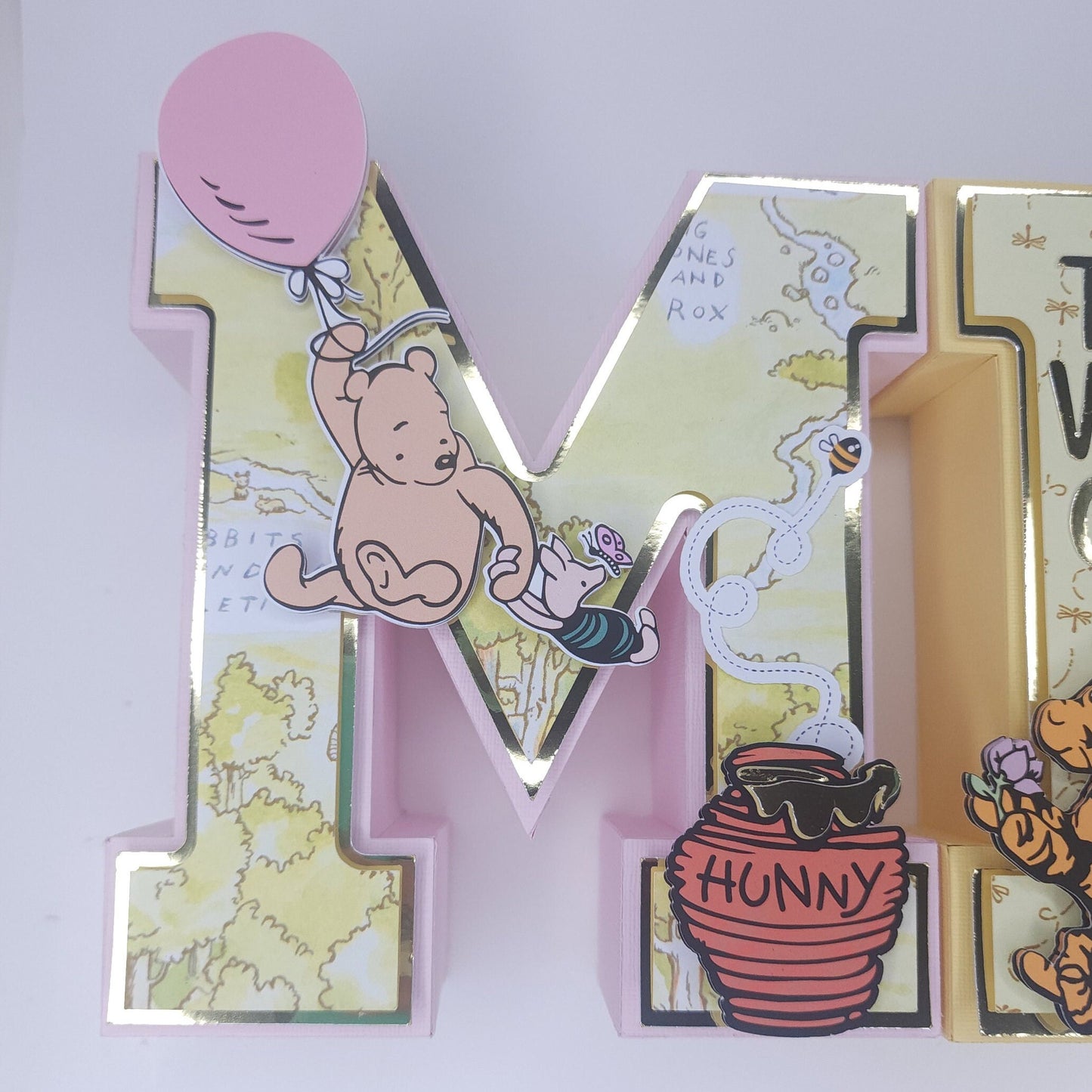 Winnie the Pooh 3D letters, Winnie the Pooh Party Decorations, Winnie the Pooh Birthday Party, Classic Winnie the Pooh Party theme