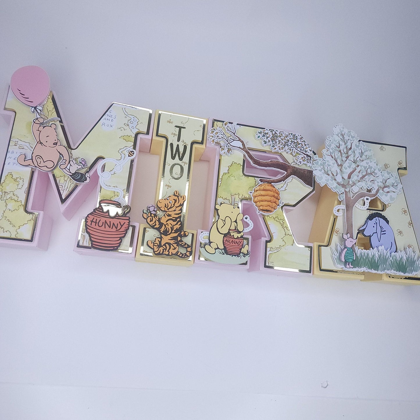 Winnie the Pooh 3D letters, Winnie the Pooh Party Decorations, Winnie the Pooh Birthday Party, Classic Winnie the Pooh Party theme