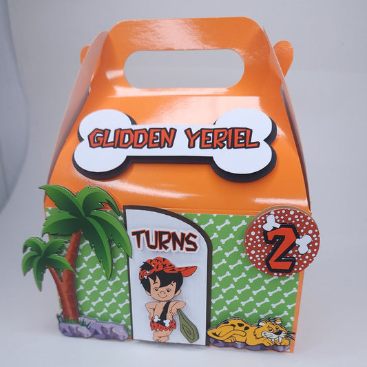 Bam Bam Flinstones Party Favor, Bam Bam Birthday decorations, Flintstones Party Decorations, Bam Bam favor boxes, Yabba Dabba two Favor box