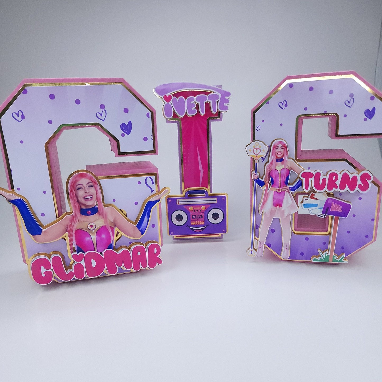 LuliPampin 3D letters, Luli Pampin Birthday Party, LuliPampin Party Decorations, Luli Pampin Birthday Decorations, LuliPampin Birthday theme