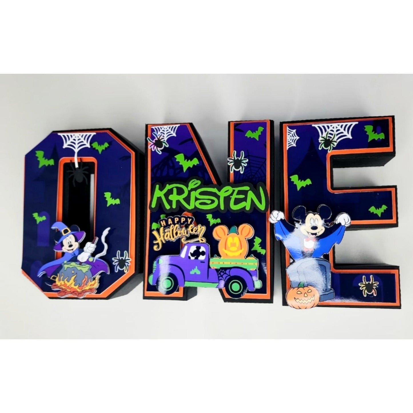 Halloween Mickey Mouse 3D letters Halloween Mickey Mouse Party Decoration Halloween Mickey Birthday Decorations Halloween Mickey Mouse party