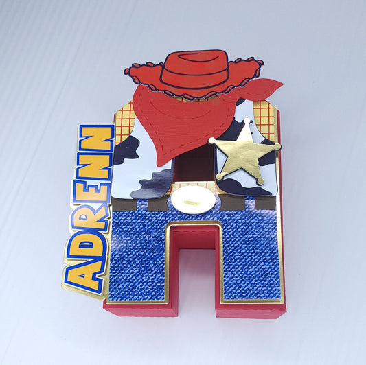 Toy Story Woody 3D letter, Toy Story Birthday Party, Woody Toy Story Party Decorations, Toy Story Birthday Decorations, Woody Birthday theme