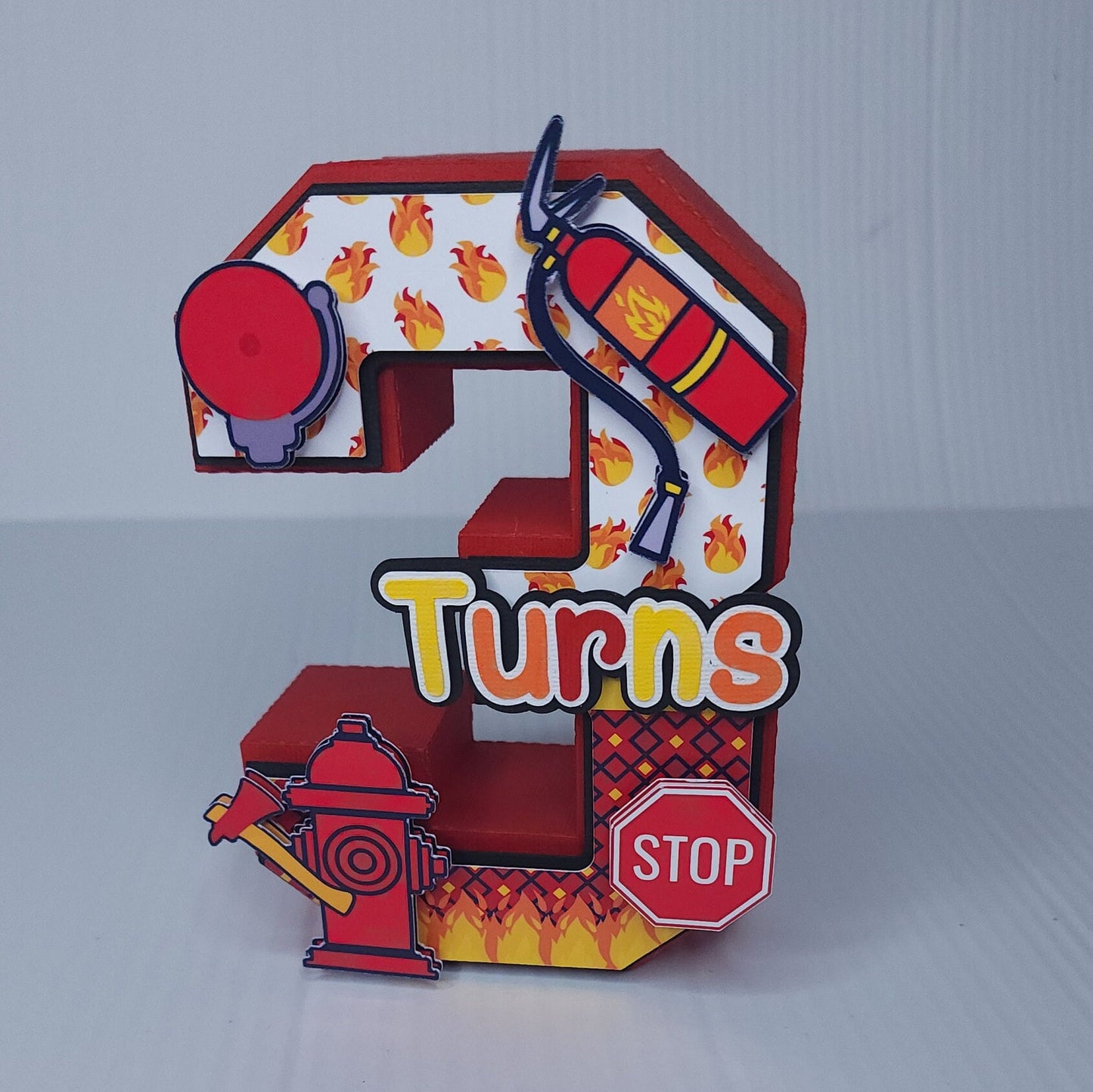 Fire Truck 3D letters, Fire Truck Party Decorations, Firefighter Birthday Decorations, Fire Truck, Fireman Party, Fire Truck Party Favor