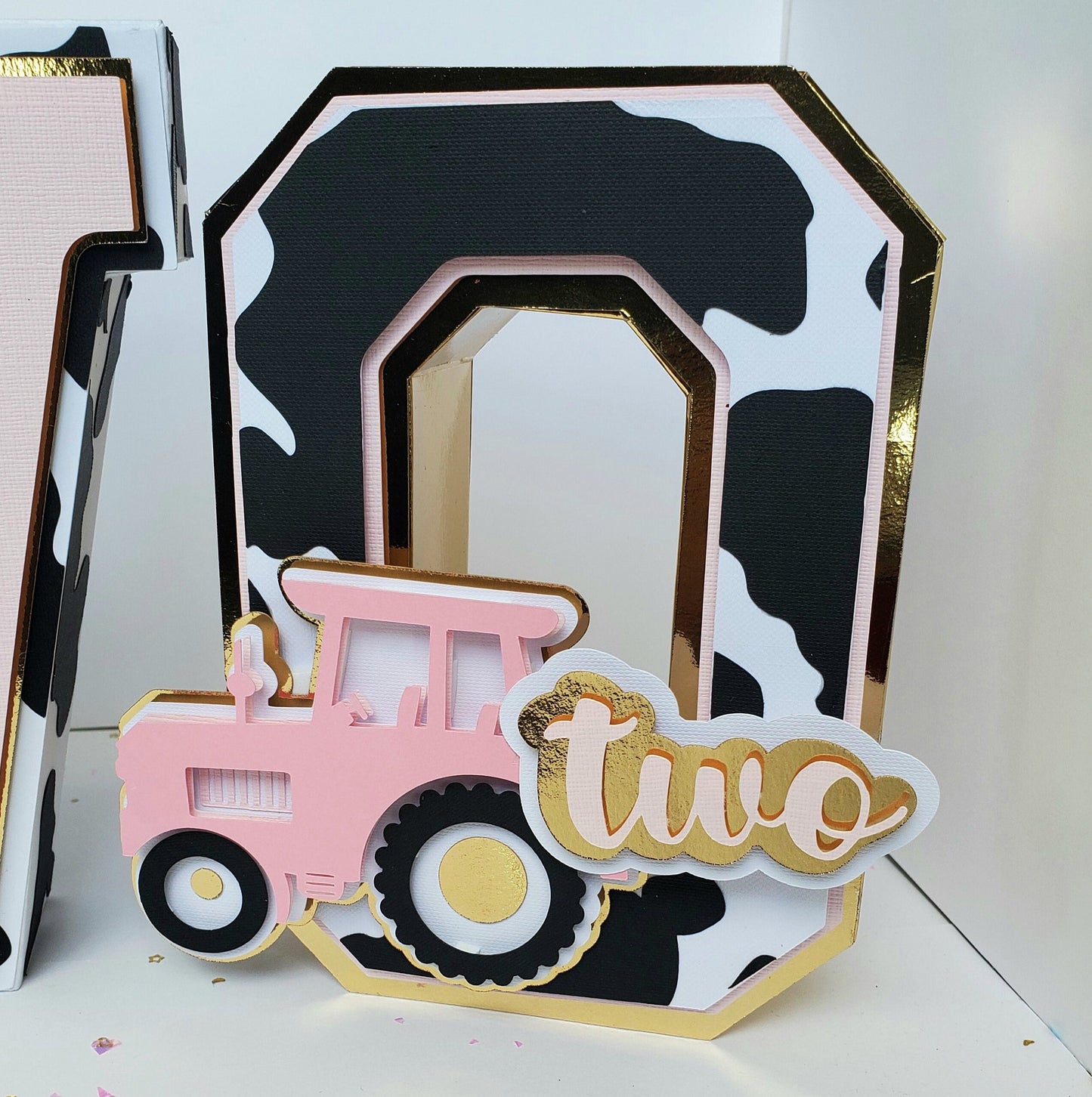 Cow 3D letters, Girly Cow Party Decorations, Girly cow Birthday Party, Farm Girl Birthday, Holy cow pink 3D letters, girly Baby cow Theme