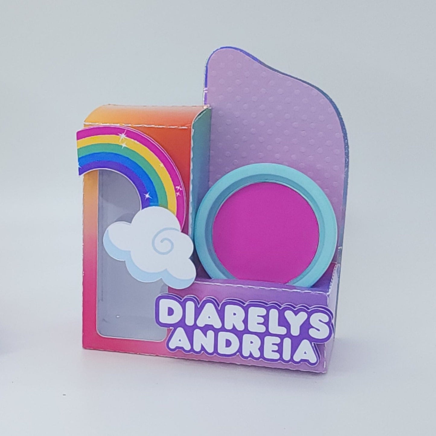 Temática de arcoiris cajita interactiva con Play-Doh y burbujas, Cajita interactiva con Play-Doh y burbujas temática de arcoiris, Arcoiris Decoración para cumpleaños, Arcoiris cajita de suministros para cumpleaños