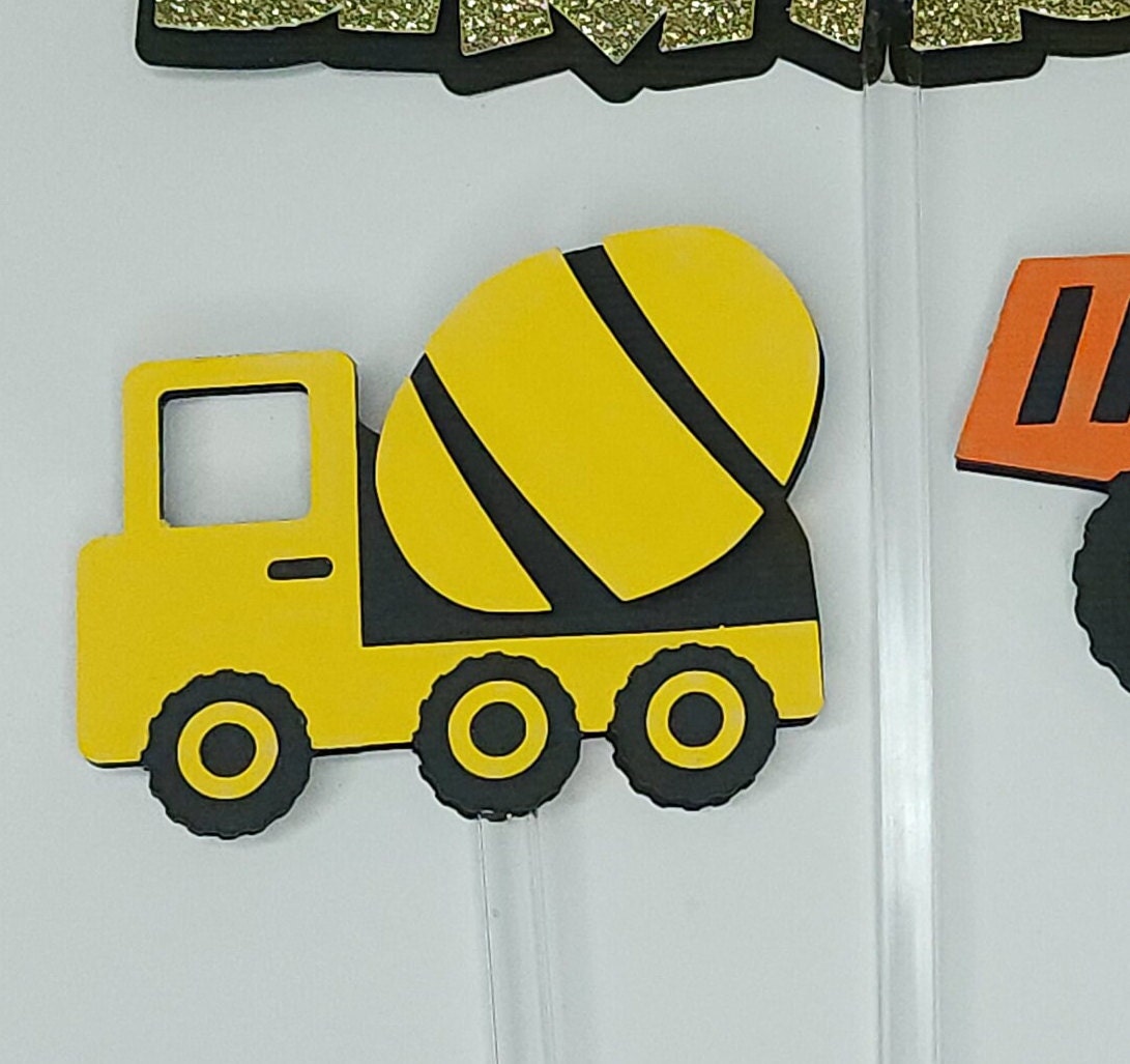 Construction Cake topper, Construction Trucks Party Decorations, Construction Birthday Crew, Trucks Birthday Party, Construction Party Theme