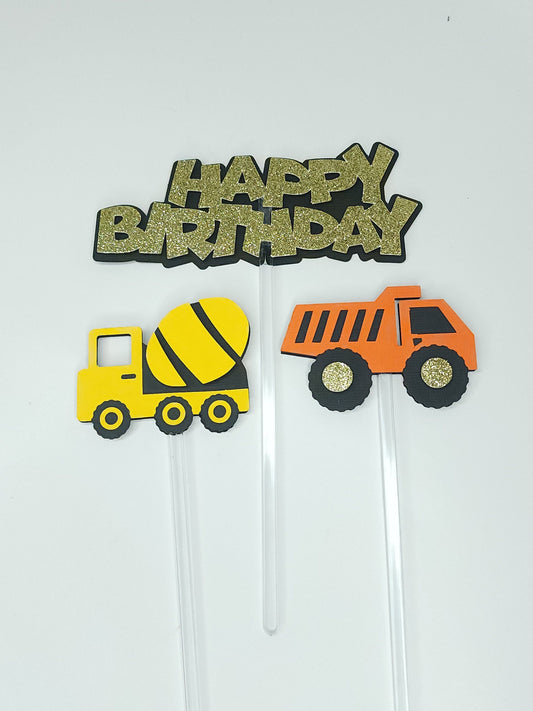 Construction Cake topper, Construction Trucks Party Decorations, Construction Birthday Crew, Trucks Birthday Party, Construction Party Theme