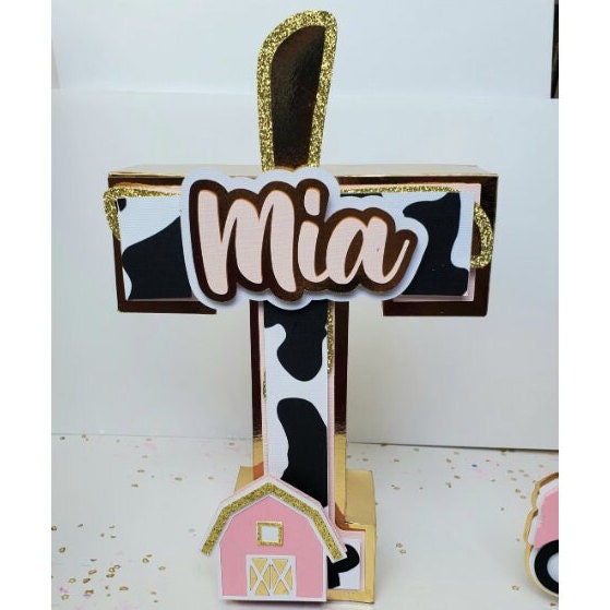 Cow 3D letters for Birthday Decorations, Cow Party Decorations, Cow Party Favor, Cow Party Themed, Cow girl 3D letters for Decorations