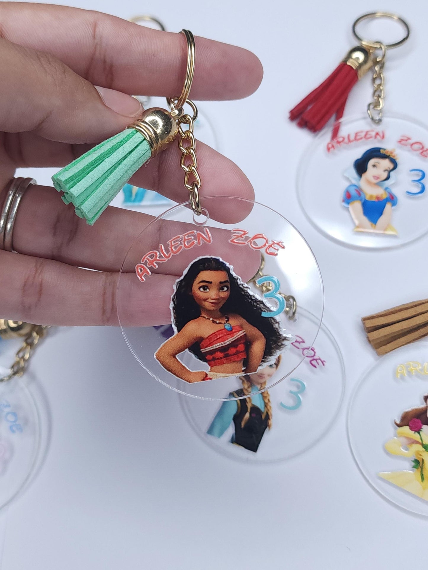 Princess Keychain, Princess Personalized Keychain, Princess Party Favor, Birthday Gift Keychain personalized, Snow White Acrylic Keychain