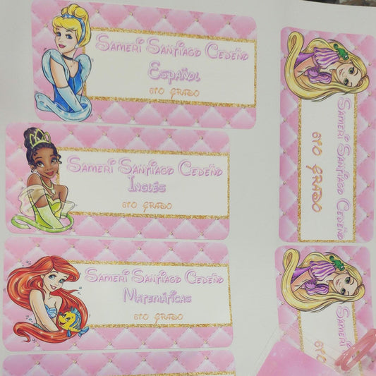 Princess Name Sticker Labels, Princess Name Labels,  Princess Name Sticker, Princess Labels School supply sticker personalizable