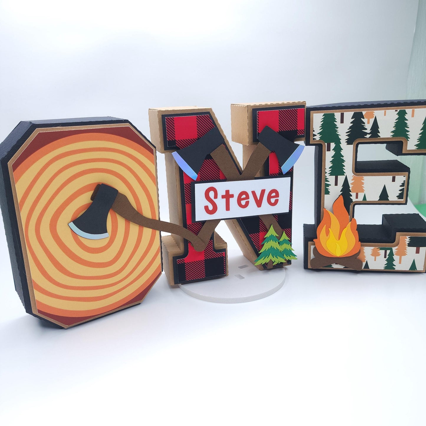 Lumberjack 3D letters, Lumberjack Birthday Decorations, Lumberjack christmas Party Decorations, Lumberjack Party Supplies, Lumberjack Theme