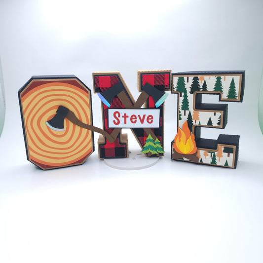 Lumberjack 3D letters, Lumberjack Birthday Decorations, Lumberjack christmas Party Decorations, Lumberjack Party Supplies, Lumberjack Theme