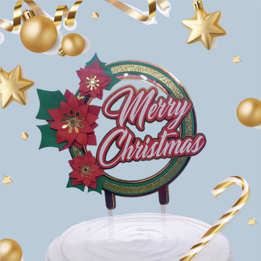 Merry Christmas Cake topper